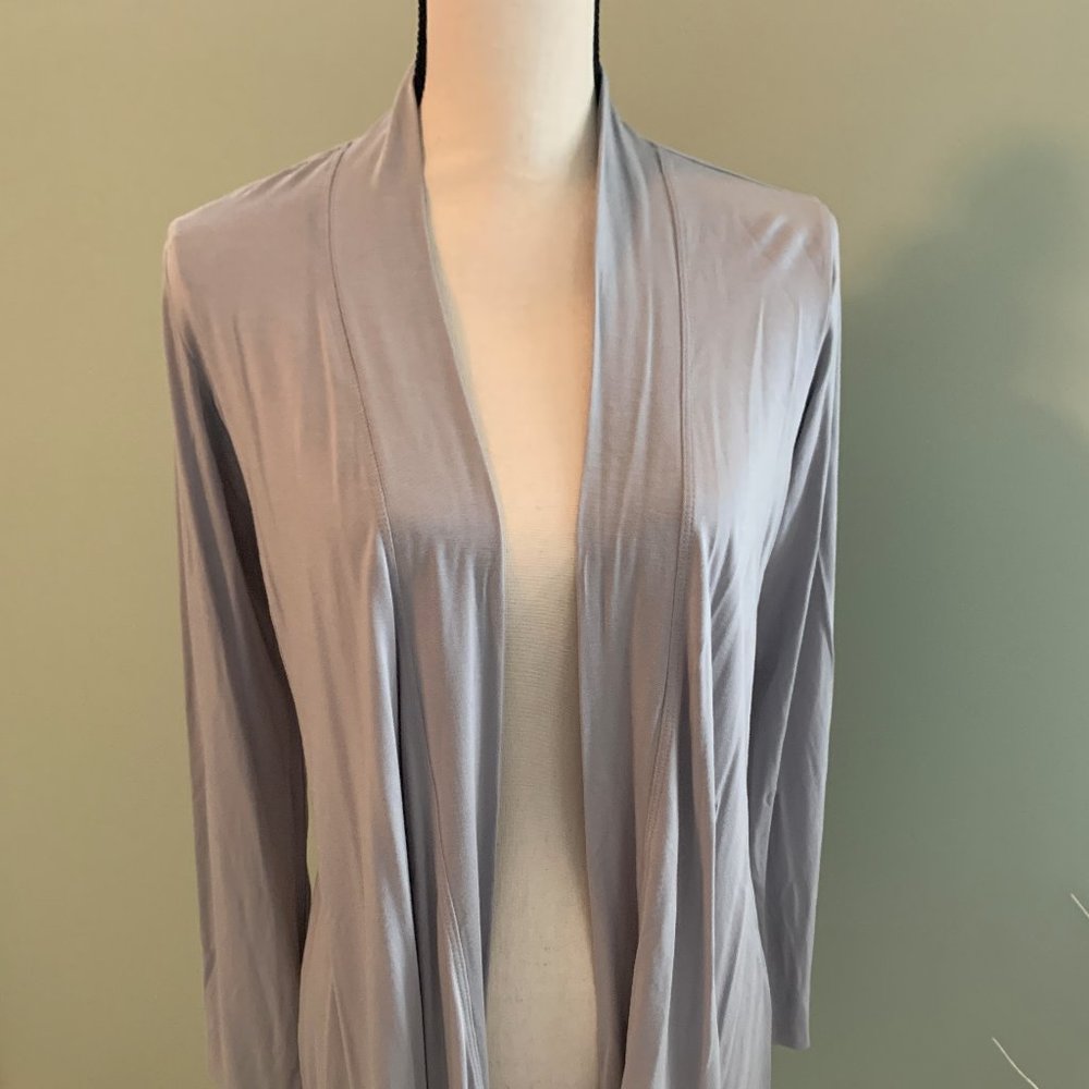 Light grey Peach waterfall wrap/cardigan